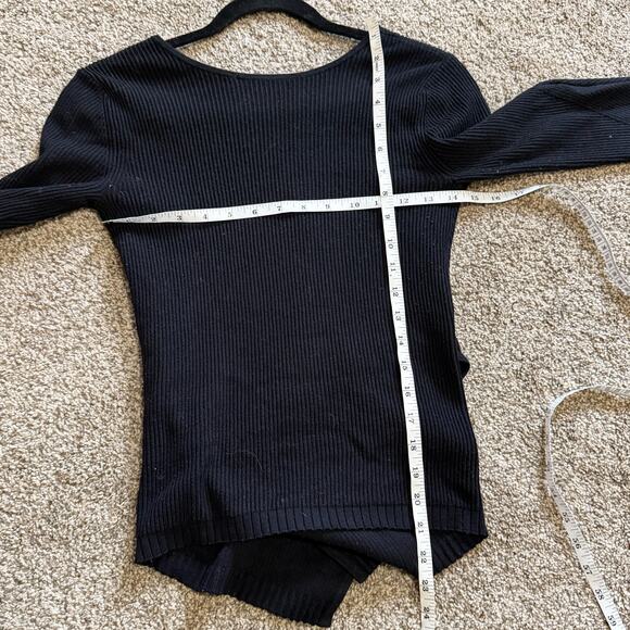 Lululemon Wrap It Back Sweater Black Size 4 - Picture 5 of 5